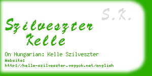 szilveszter kelle business card